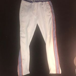 White joggers